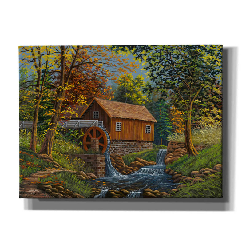 «Shady Grove Mill» par Gary Adams, art mural sur toile, H 12 po x l 16 po x P 0,75 po