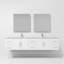 Ensemble de meuble-lavabo double mural 84 "avec miroir Geneva-87285972-112952428