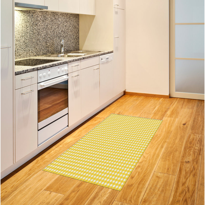 Tapis décoratif à haute densité en fibres de polyester à carreaux, Rectangle— 4 pi x 5 pi 8 po