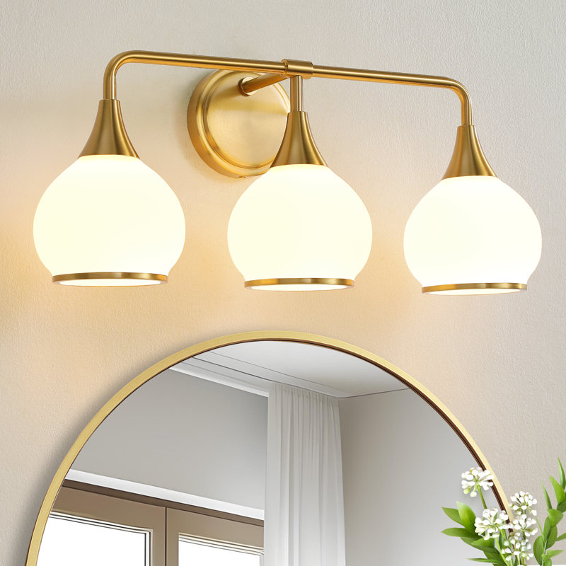 Éclairage de salle de bain à intensité variable 3 lumières Lupe, Nickel
