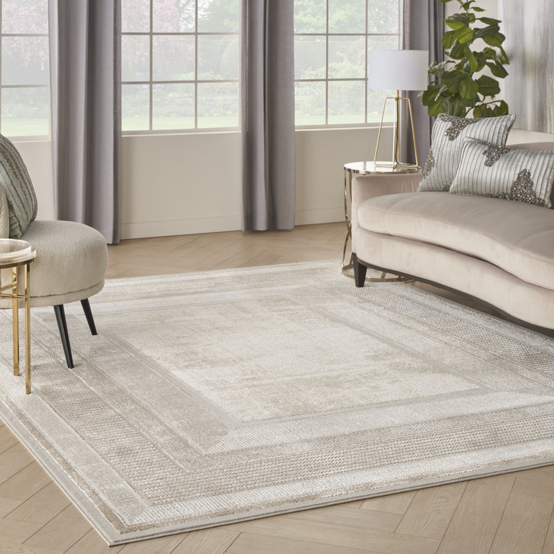 Abye Machine Woven Ivory Recommended Use Rug, Rectangle 160 x 221cm