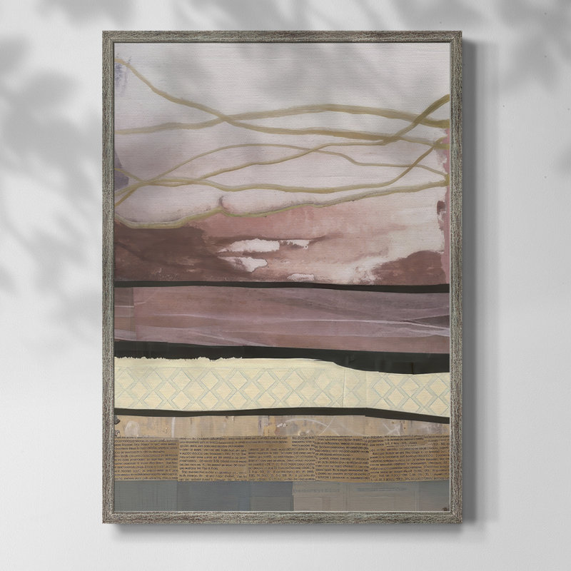 Waves of Collage II, reproduction encadrée - bois massif, H 11 po x l 9 po