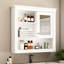Armoire de rangement 32 po pour salle de bain avec miroir, 4 tablettes murales, rangement pour miroir, propre-722758113