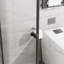 Porte de douche d'angle pivotante avec verre trempé transparent de 1/4 po