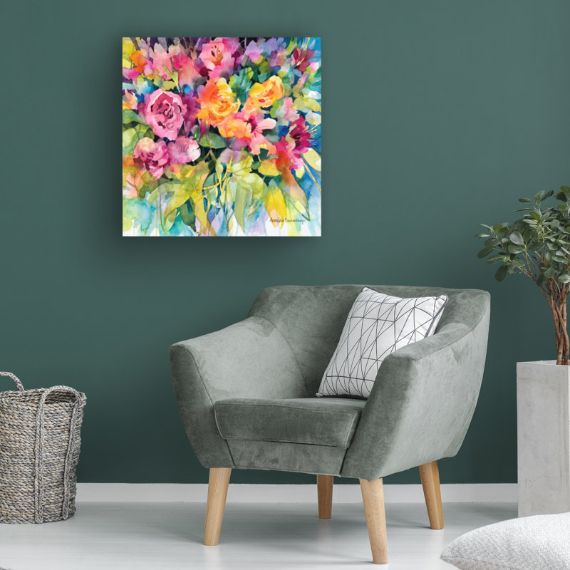 Art sur toile Roses Annelein Beukenkamp Ramblin, H 24 po x l 24 po