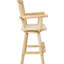 Tabouret de pub rustique avec pivot à 360 °, bois de sapin, brun, accoudoirs et repose-pieds pour une expérience relaxante et agréable-1600232529