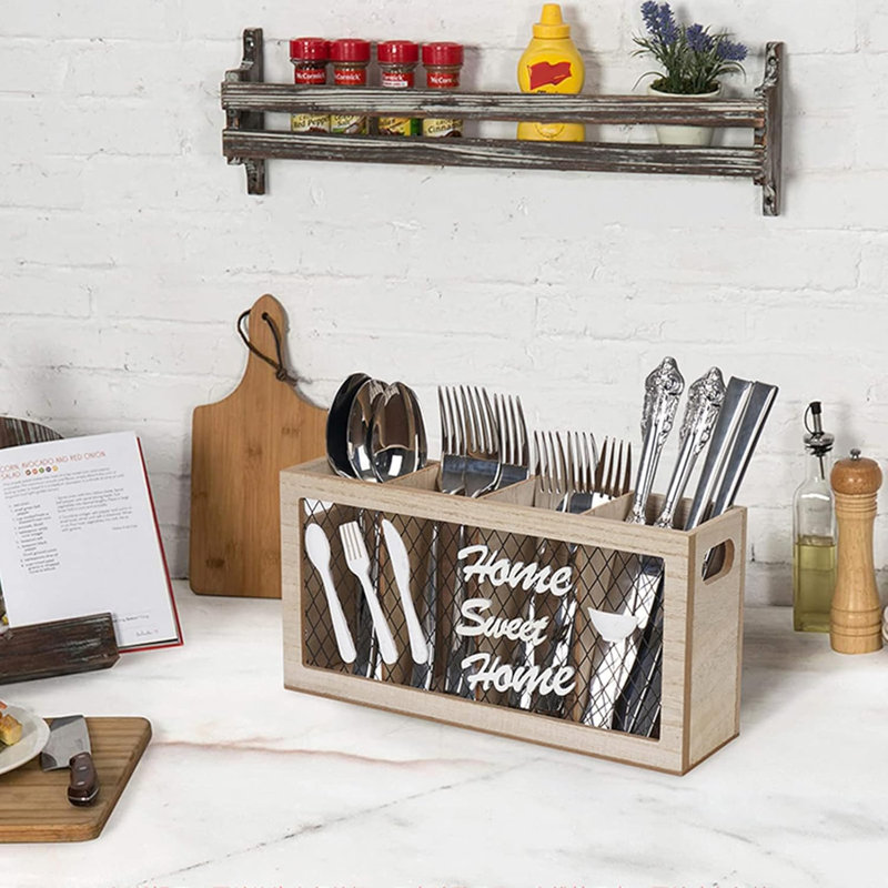 Porte-ustensiles de cuisine en bois