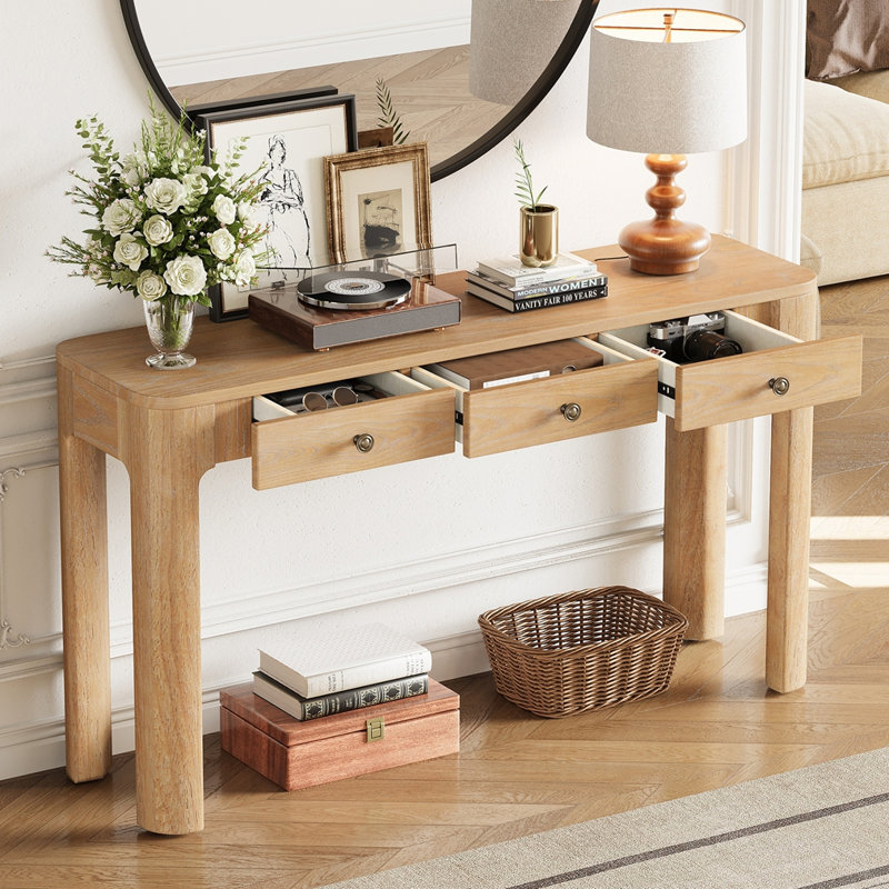 Console rustique avec coins arrondis