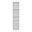 Wall - Mounted 40 Inch Tall Cabinet, 4 Open Shelves, Space Saving, Engineered Wood, White, Modern Style For Bathroom Essentials And Towels Slim Storage, Tall, Cleaning Supplies Storage
