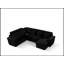 Canapé d'angle en velours côtelé ultra doux en forme de U de 103 pouces avec rangement et lit gigogne, table basse d'angle avec porte-gobelet et port USB