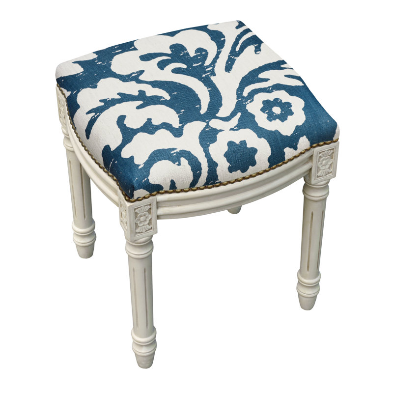 Tabouret de coiffeuse Alameda, Bleu