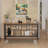 Entryway Table,Narrow Couch Table Behind Sofa,Entry Way Console Tables for Living Room,Foyer,Hallway,Unique Design,Brown-1380495085