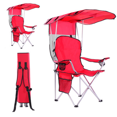 Ensemble de 2 chaises de camping à baldaquin pour la plage, la piscine, les jeux sportifs et la pêche
