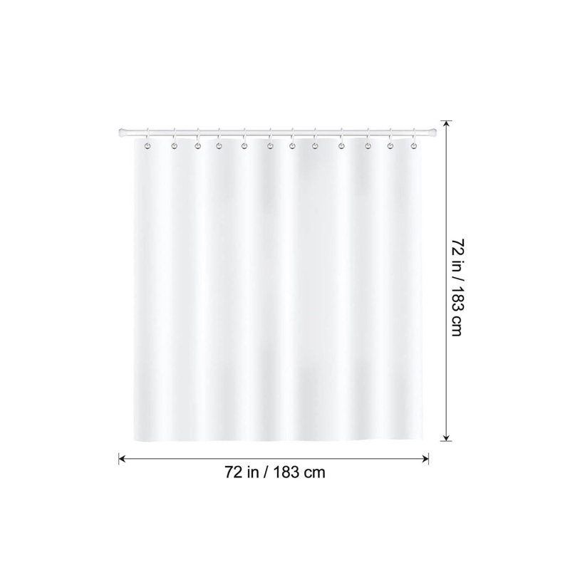 Watercolour Floral with 12 Hooks Shower Curtain