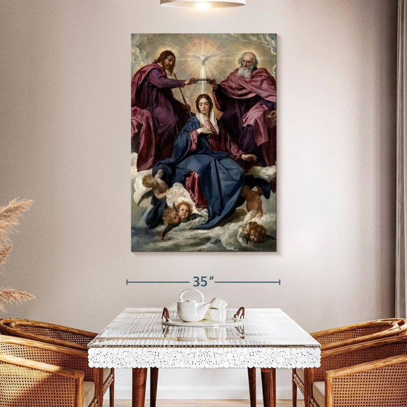 Leisha, couronnement de la Vierge 1635-36, H 51 po x l 34 po