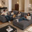 Canapé de coin modulaire confortable à 5 sièges avec repose-pieds mobile-1738844323