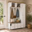 Grand arbre d'entrée 79 po avec armoire de rangement utilitaire, 6 armoires cachées, 4 crochets, banc de rangement et grand rangement sous vide pour le vestibule-2103208544