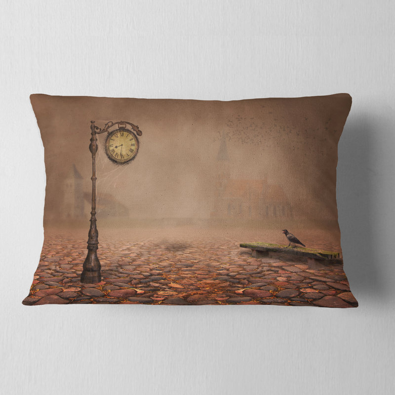 Coussin de photographie au-dessus d’un vieux temps paysage