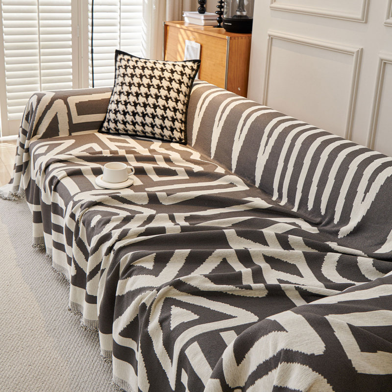 Housse pour canapé modulaire Boho Chenille,  Gris foncé, H 71 po x l 71 po x P 0,1 po
