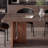 Solid wood base for the stone slab dining table-729177764