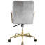 Chaise de bureau blanche élégante et rétro avec option de pivotement rembourré doux