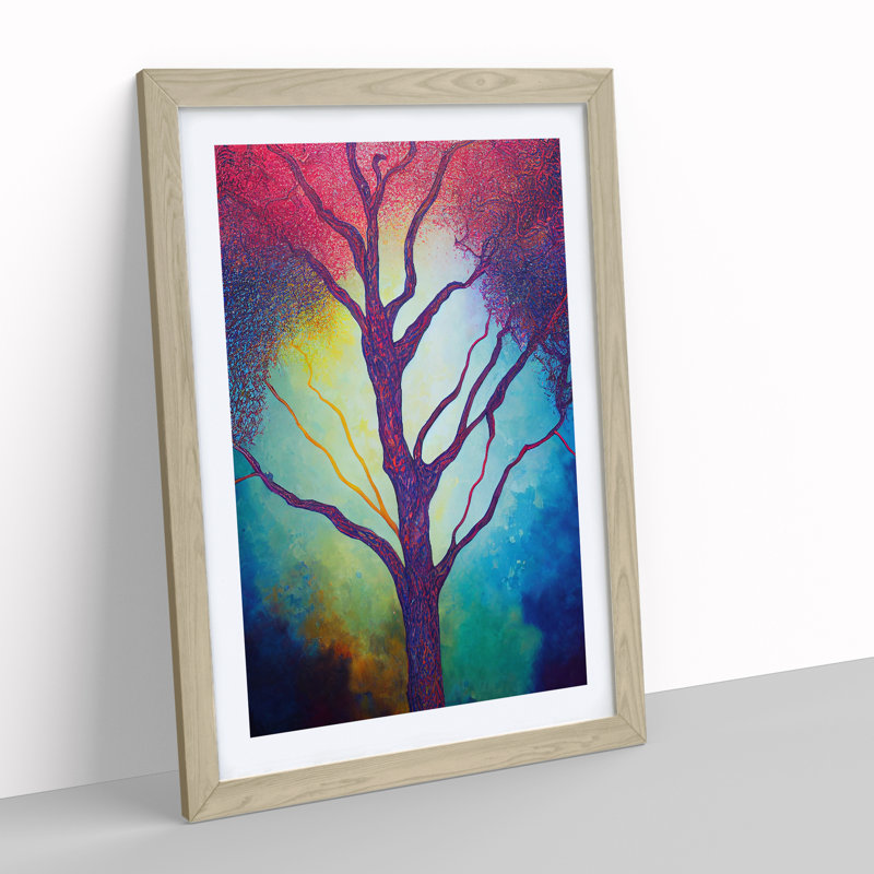 A Tree No.3 - Single Picture Frame Painting, Oak, 64cm H x 46cm W x 2cm D