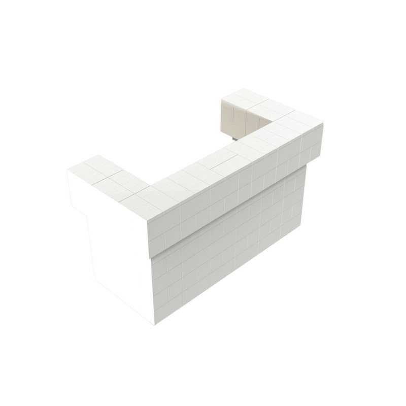 Ensemble de bar / comptoir en porte-à-faux 2 couches EverBlock, Gris foncé, H 43 po x l 78 po x P 24 po