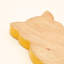 Cat-Shaped Mango Wood Serving Board with Yellow Edge, Wooden Cheese & Charcuterie Board for Kitchen & Entertaining