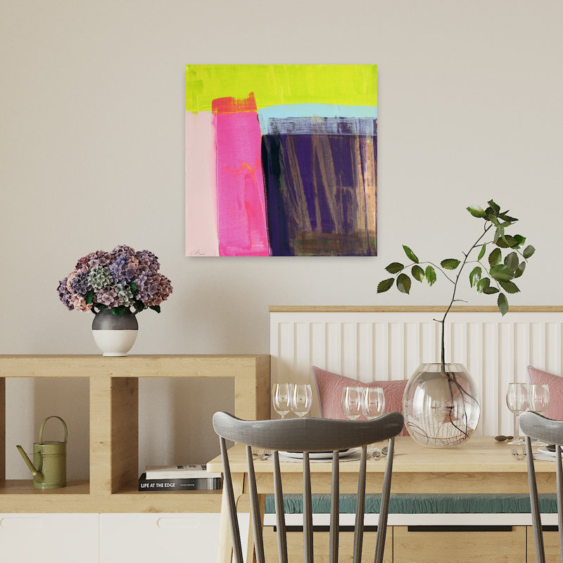 With View Abstract Art contemporain, H 18 po x l 18 po