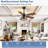 42 Inch Fine Net Caged Ceiling Fans with Lights, Dual Finish 5 Black Walnut Blades Hanging Fan, Rustic Ceiling Fan with Remote APP Control for Farmhouse Indoor/Outdoor Use-909578261