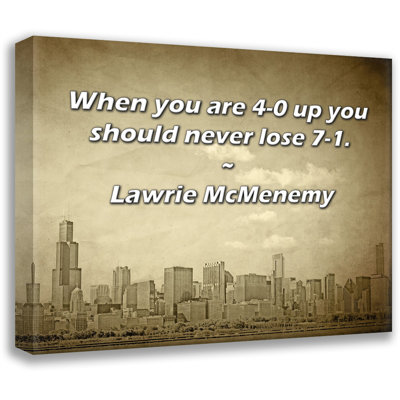 Astoria Grand Gallery Wrapped Canvas By Lawrie McMenemy: "When you are 4-0 up you should never lose 7