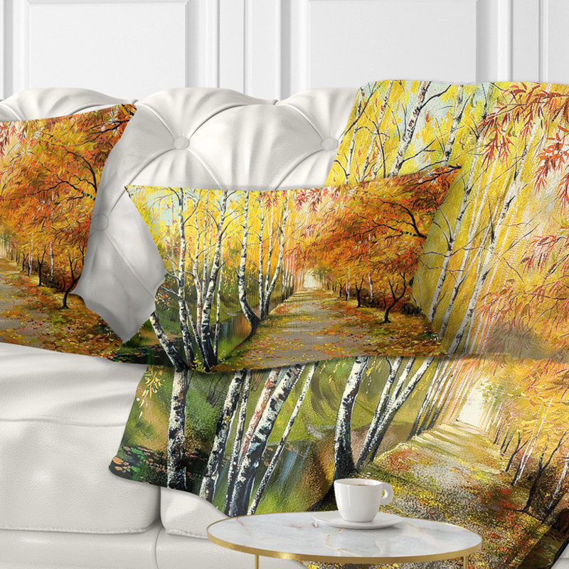 Coussin paysage magnifique paysage d'automne, Rectangle, 12 po x 20 po