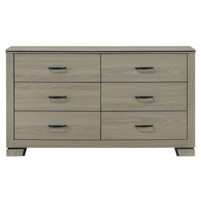 Mobilier de chambre à coucher moderne et élégant à 6 tiroirs avec commode de rangement à 6 tiroirs