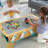 Building Bricks Play N Store Wooden Table with 200+ Bricks, Natural
