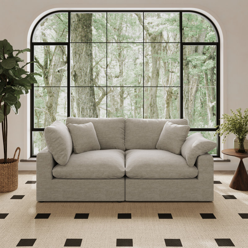 Canapé modulaire surdimensionné Cloud, Gris clair