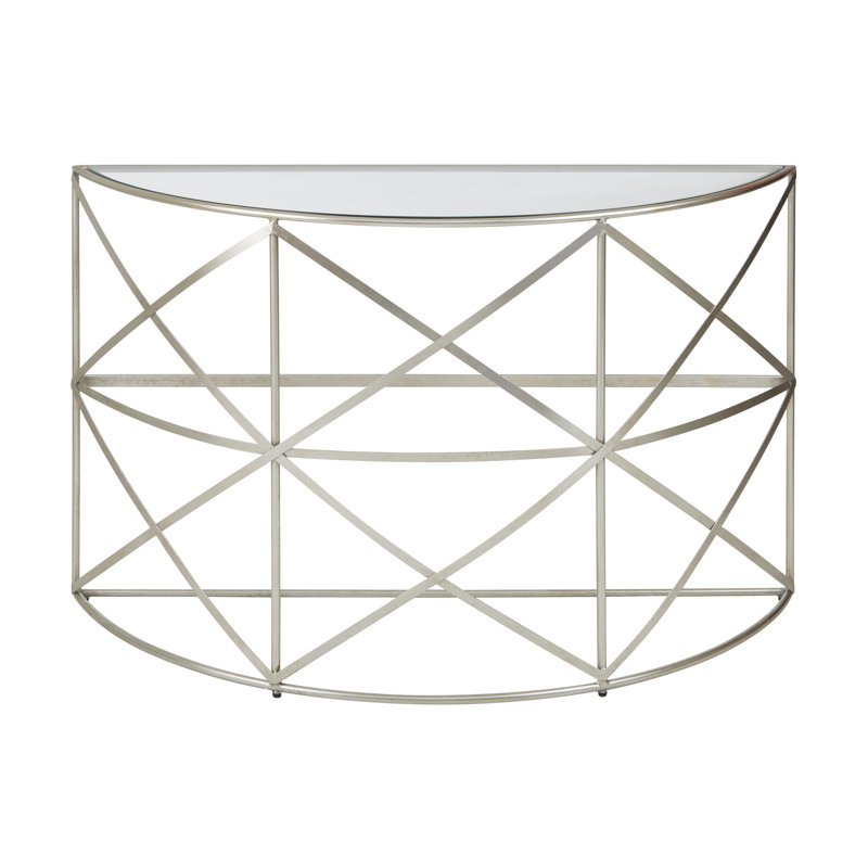 Smithey 113cm Glass Top Console Table