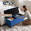 Repose-pieds rembourré en tissu avec banc de rangement Grimstad-222656634