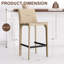 Tabouret de bar H 26 po entièrement assemblé, tabouret de bar rembourré en cuir Saddle avec siège rembourré, tabouret de bar à hauteur de comptoir avec repose-pieds à structure métallique pour comptoir de bar pour îlot de cuisine, kaki-2110765624-2110896978