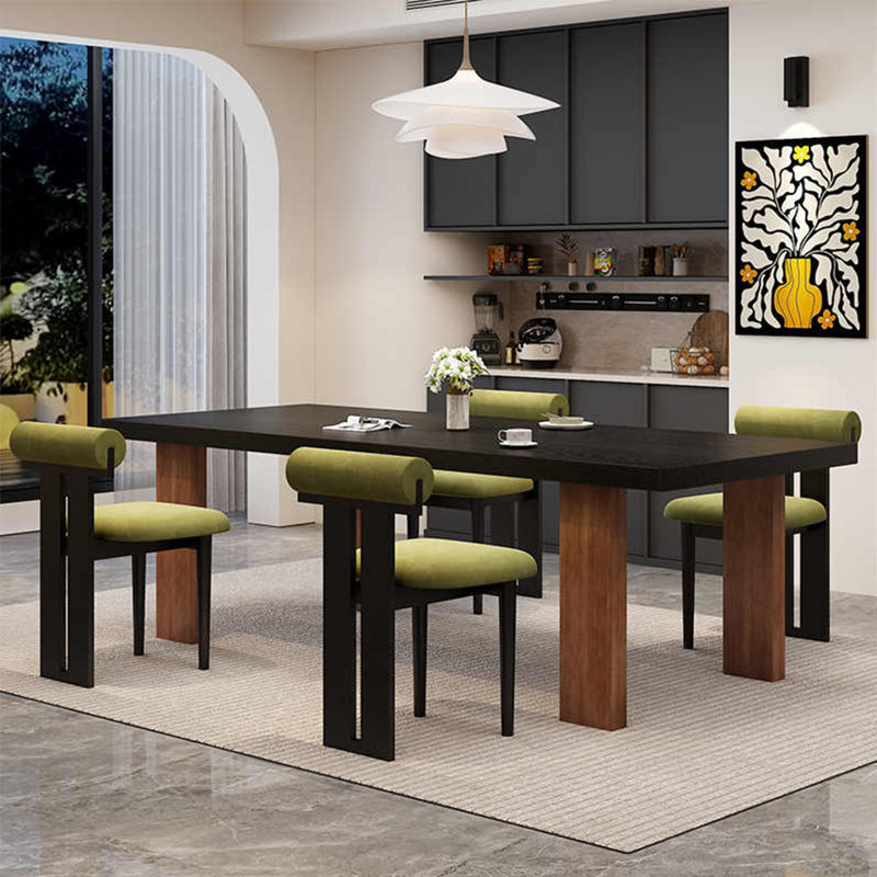 Table de salle à manger en bois massif de style français, H 29,5 po x L 86,6 po x l 35,4 po