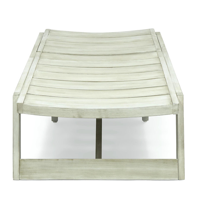 Chaise longue en bois, Gris, 1