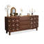 Buffet en bois massif brun noisette