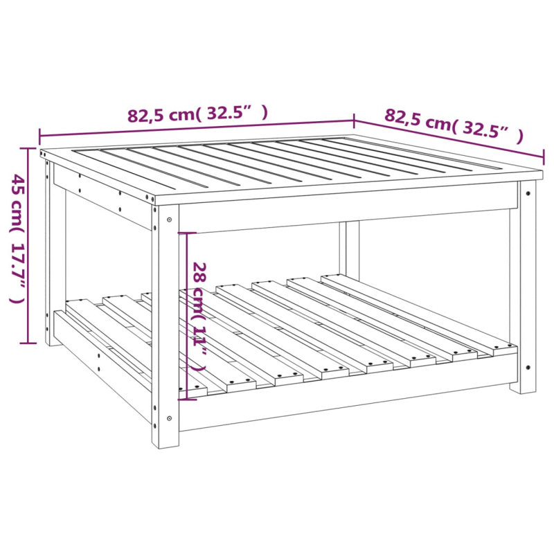 Gaurav Rectangular Outdoor Coffee Table, Natural Douglas