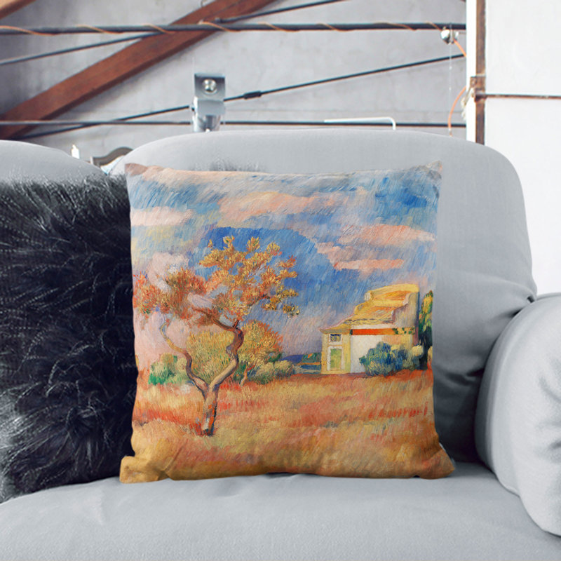Square Cushion, 40cm H x 40cm W x 15cm D, Black