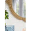 Miroir mural rond 35,5 x 31,5 po en panneau de fibres à densité moyenne avec cadre doré