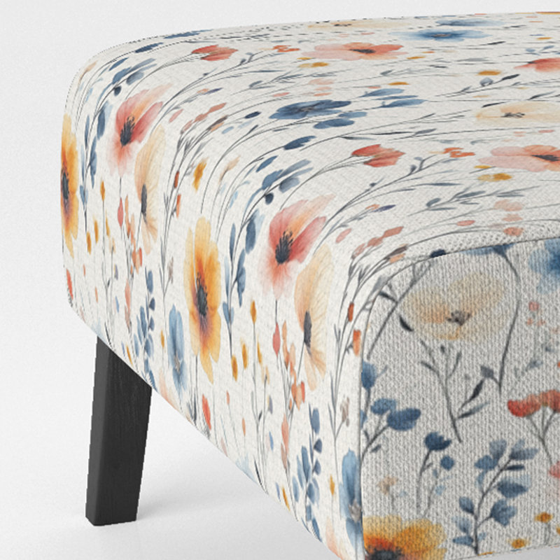 Fauteuil de chambre Floral, Pantoufle sans accoudoirs
