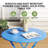 3-Piece Folding Outdoor Bistro Set Metal Table and 2 Chairs Patio Balcony Lawn Deck Small Space Furniture-1689170812