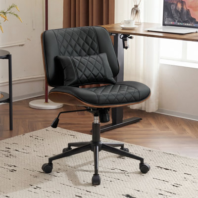 Chaise de bureau ergonomique à hauteur réglable avec accoudoirs et roues