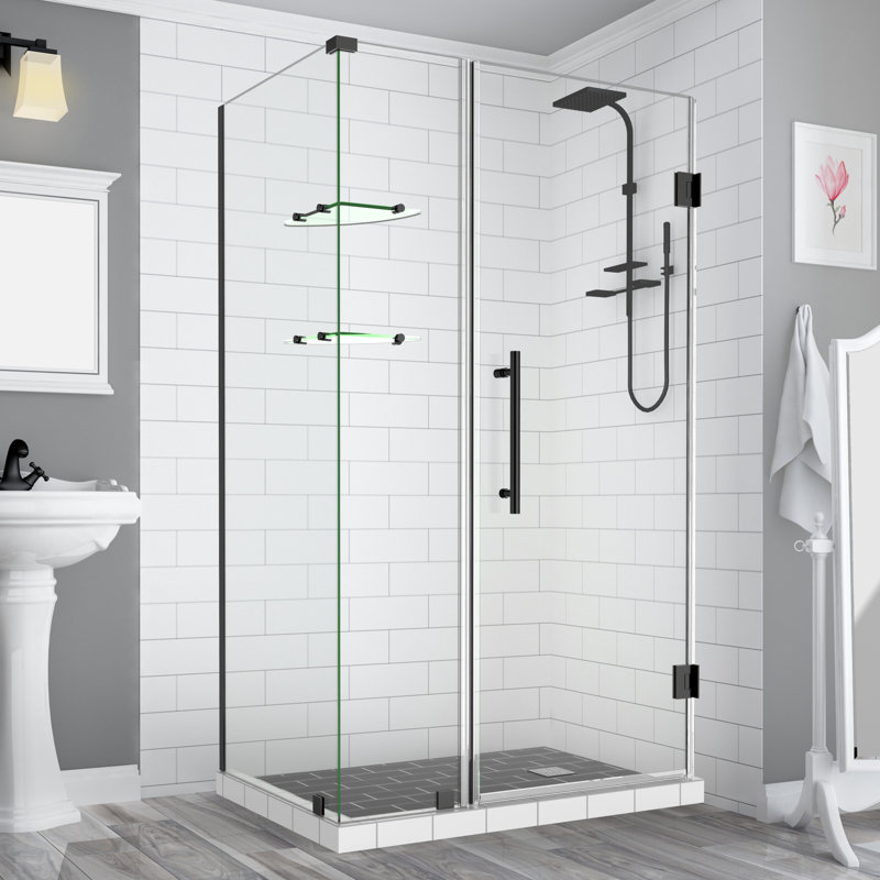Cabine de douche rectangulaire à charnière 34 x 72 po Bromley GS