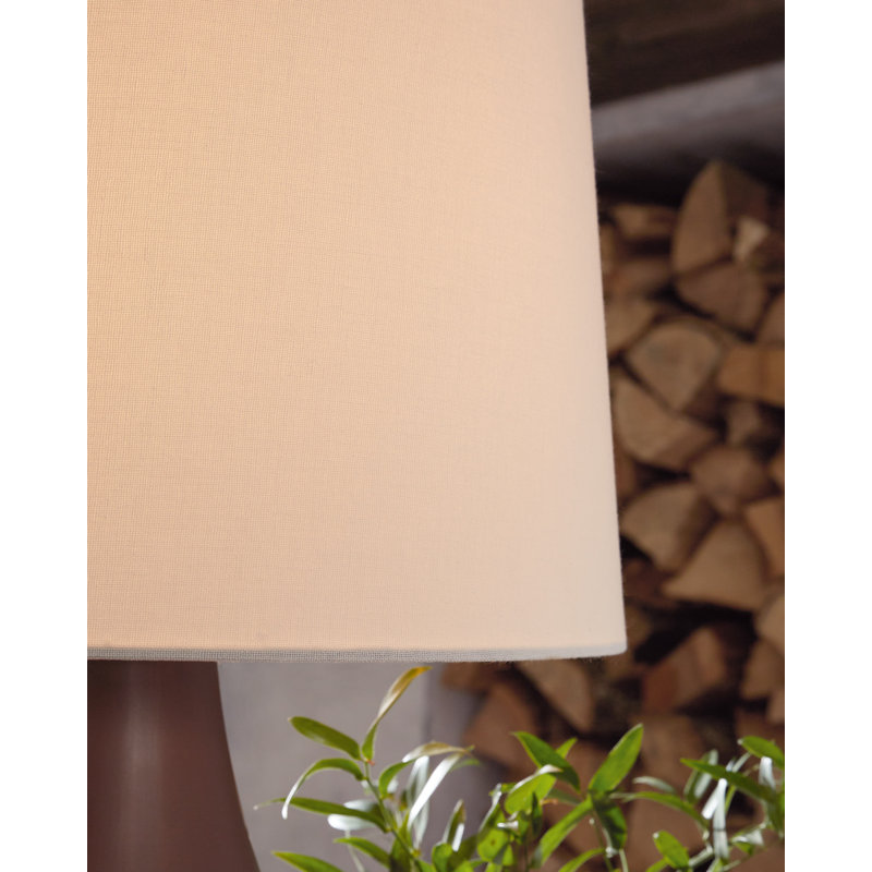 Cartford Reddish Brown Ceramic Table Lamp Set with 3-Way Switch