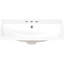 Comptoir de meuble-lavabo 24 po, céramique blanche, hauteur 6,6 po, 3 trous pré-percés, plateau de style moderne seulement, lavabo en céramique blanc, robinet de 4 po disponible, capacité maximale de 1,66 gallon d'eau, lavabo encastré